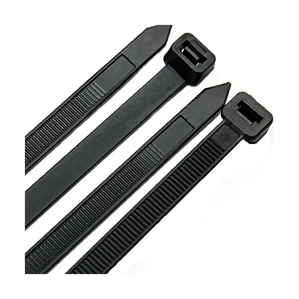 Cable Tie, 22 in L, 6 in Max Bundle Dia., Black, Nylon 6/6, 250 lb Strength, 100 PK